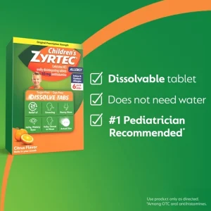 Children’s ZYRTEC® Dissolve Tabs with 10 mg Cetirizine HCl