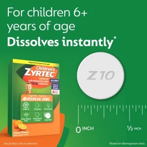 Children’s ZYRTEC® Dissolve Tabs with 10 mg Cetirizine HCl