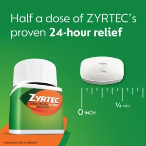 ZYRTEC® Allergy Relief Medicine Tablets with 5 mg Cetirizine HCl Antihistamine