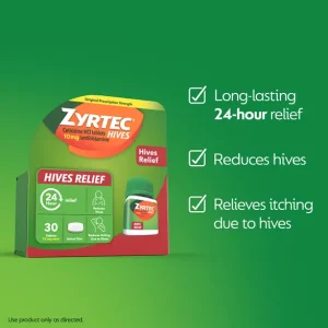 ZYRTEC® Hives Relief Medicine Tablets with 10 mg Cetirizine HCl Antihistamine