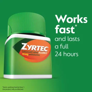 ZYRTEC® Allergy Relief Medicine Tablets with 10 mg Cetirizine HCl Antihistamine