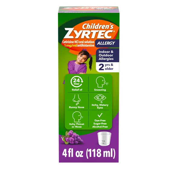 Children’s ZYRTEC® Allergy Relief Syrup with Cetirizine HCl