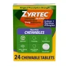 ZYRTEC® Dye-Free Chewable Allergy Medicine with 10 mg Cetirizine HCl