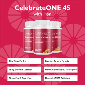 CelebrateONE 45 Once Daily Bariatric Chewable Multivitamin with Iron