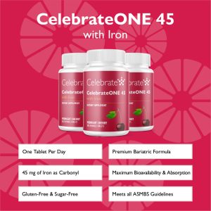 CelebrateONE 45 Once Daily Bariatric Chewable Multivitamin with Iron