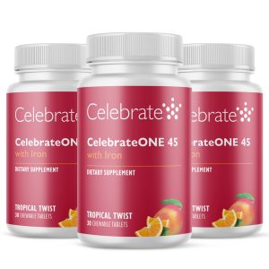CelebrateONE 45 Once Daily Bariatric Chewable Multivitamin with Iron