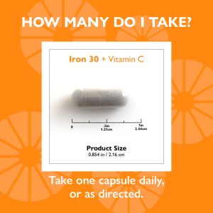 Iron 30 mg + Vitamin C Capsules