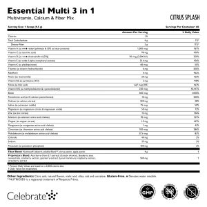 Essential Multi 3 in 1 Multivitamin Drink Powder With Calcium