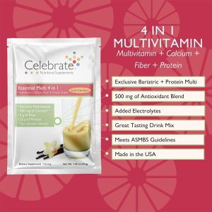 Essential Multi 4 in 1 Multivitamin Protein Powder with Calcium & Fiber