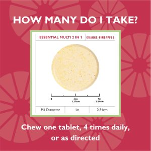 Essential Multi 2 in 1 Chewable Multivitamin with Calcium