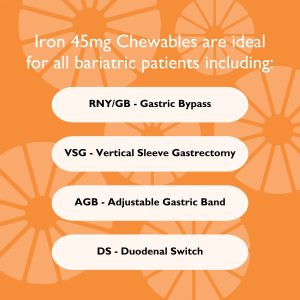 Iron 45 mg + Vitamin C Chewable Tablets. Grape