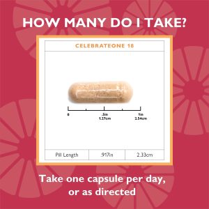 CelebrateONE 18 Once Daily Bariatric Multivitamin with Iron Capsules